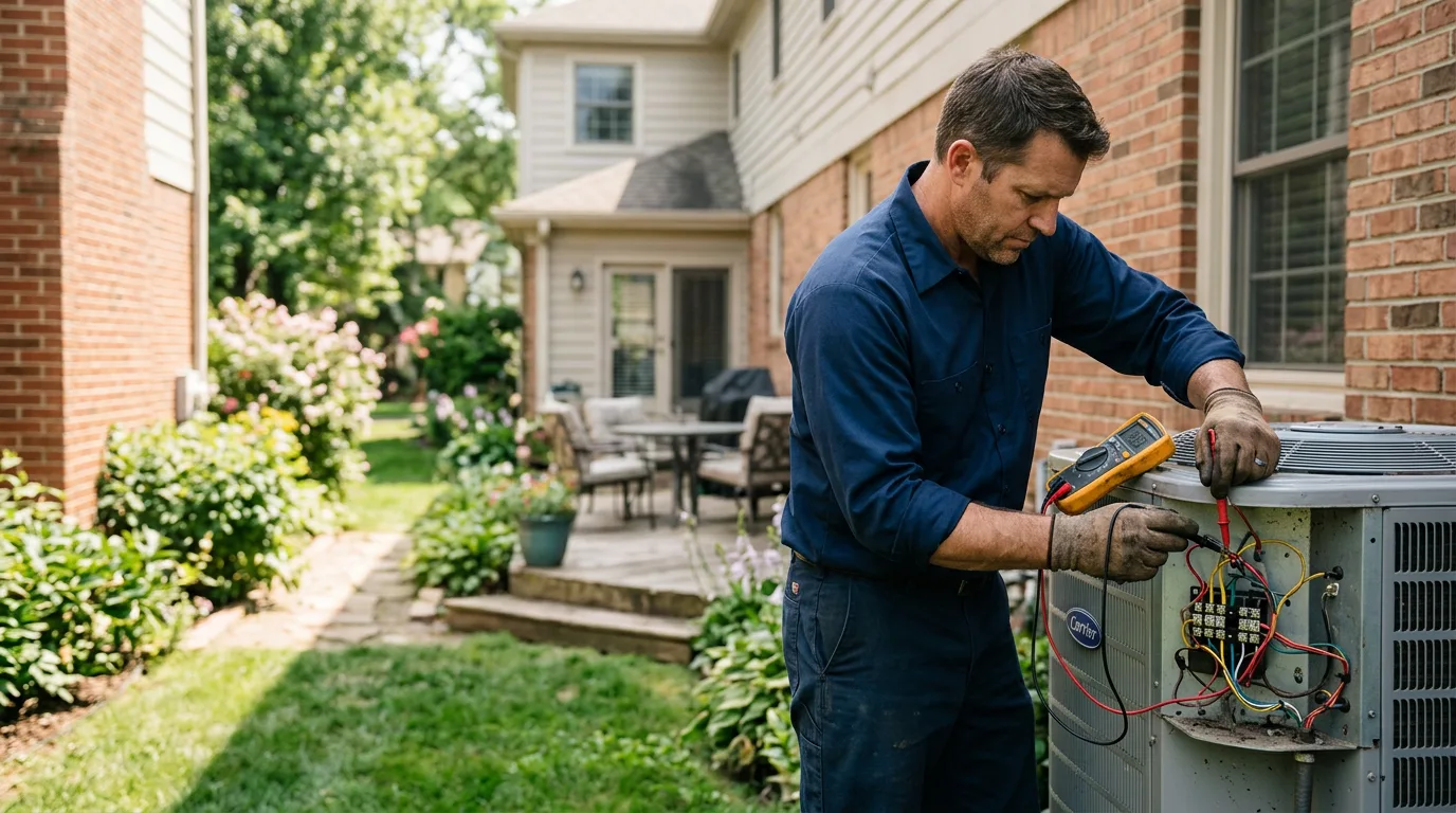 HVAC technician working near Punxsutawney, PA